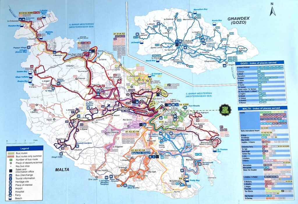 Málta busztérkép