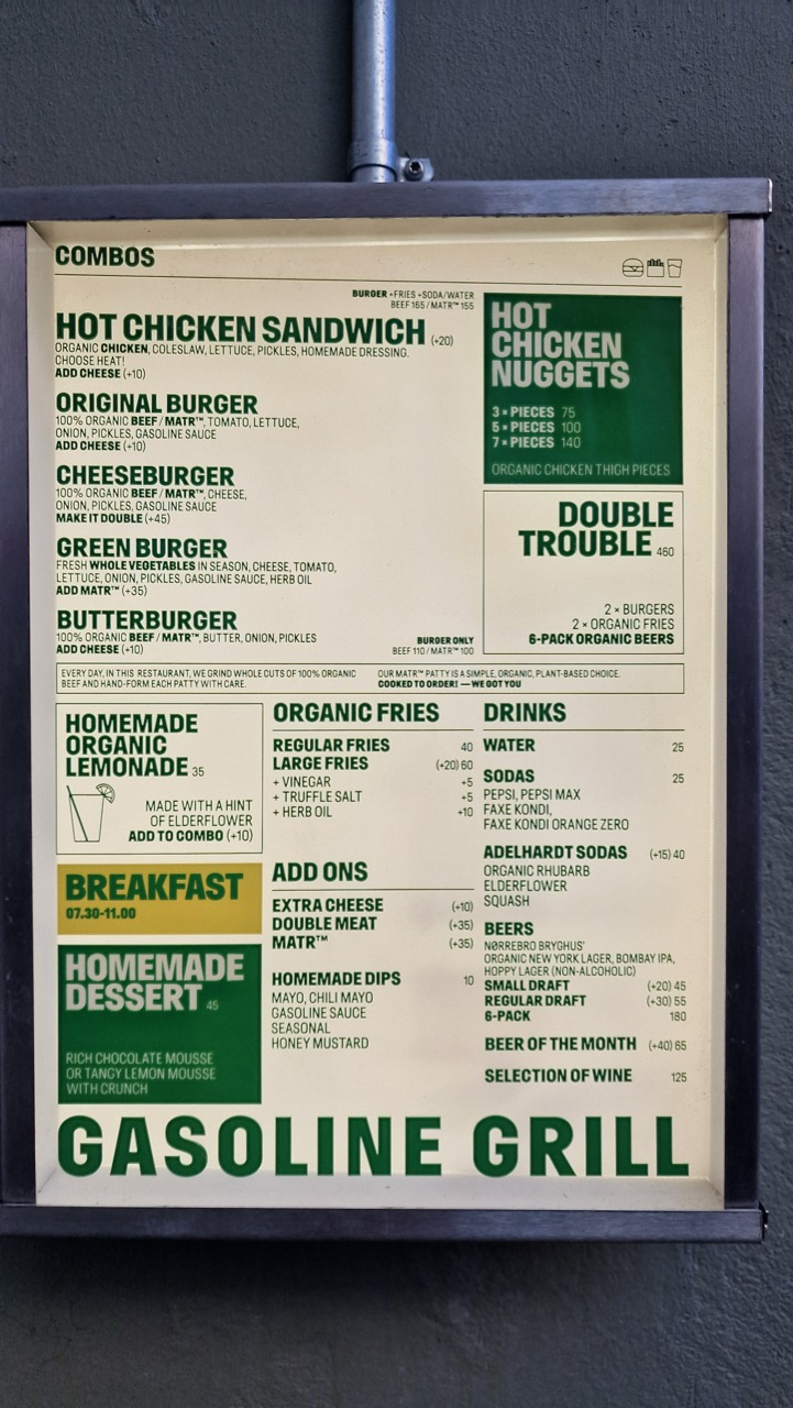 Gasoline Grill menü és árak 2026