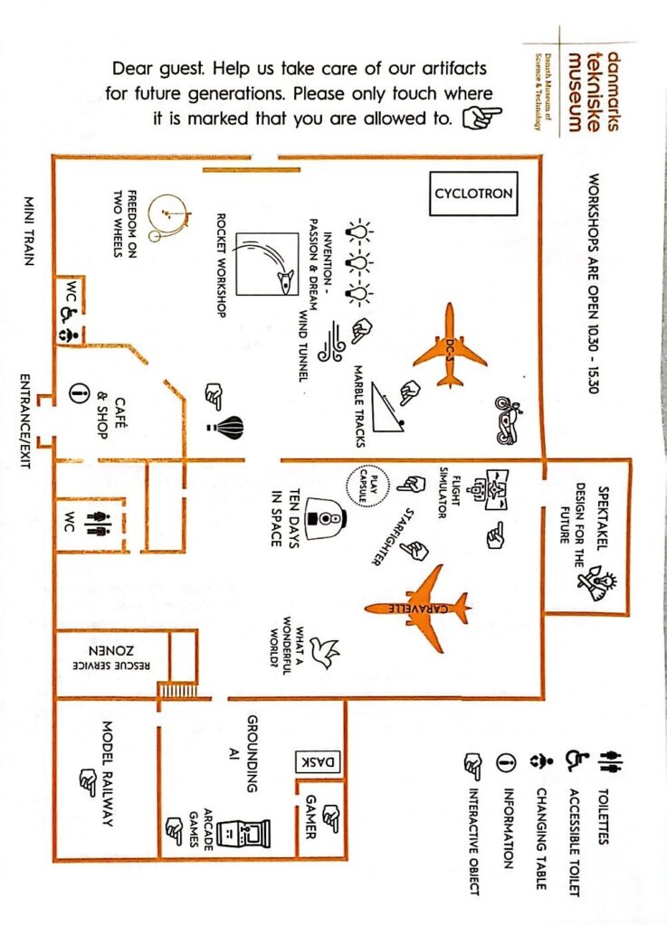 Dán Tudományos és Technológiai Múzeum alaprajz