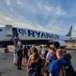 Felszállás Ryanair repülőre CPH Koppenhága repülőtéren