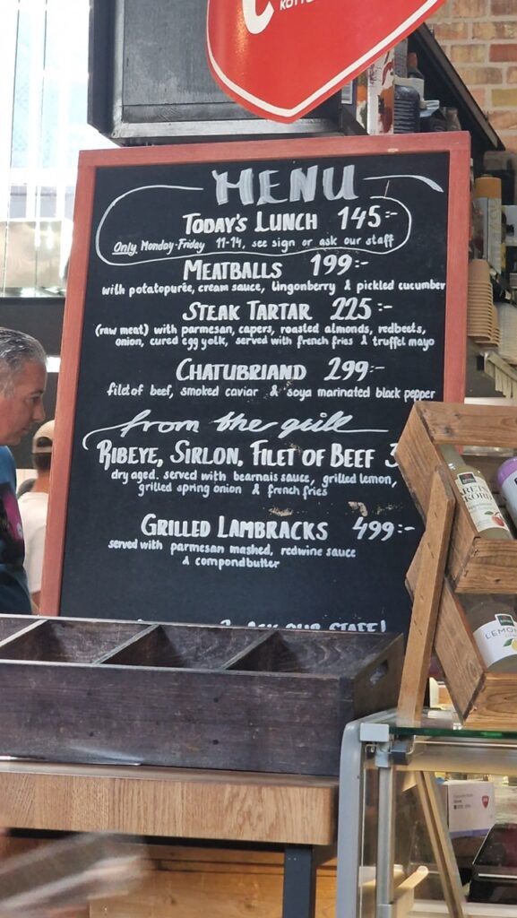 Malmö Saluhall Clemens Kött & Husman étlap