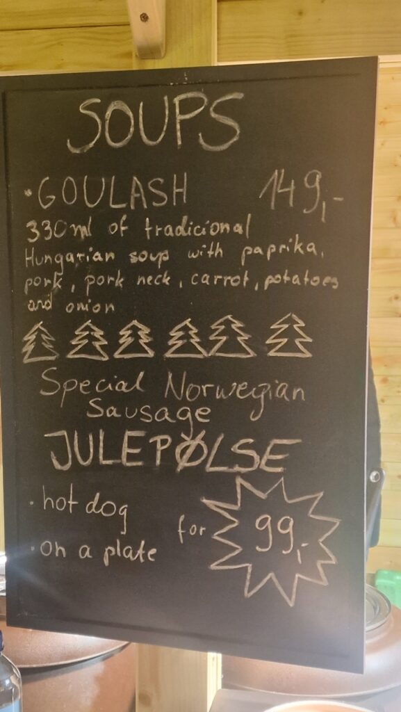 Magyar gulyás a Tromsø karácsonyi vásáron