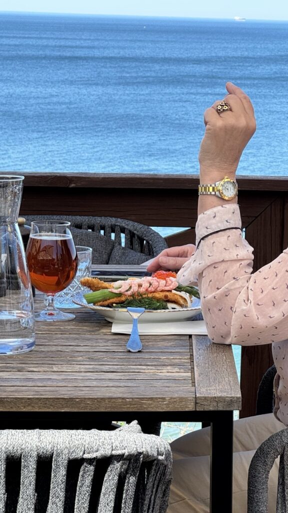 Fyrkroen Smørrebrød tengeri kilátással